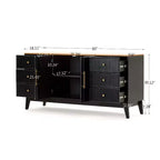 Christopher Knight Home Belmont 60 Buffet/Bahut Moderne avec 6 Tiroirs et Étagère Réglable
