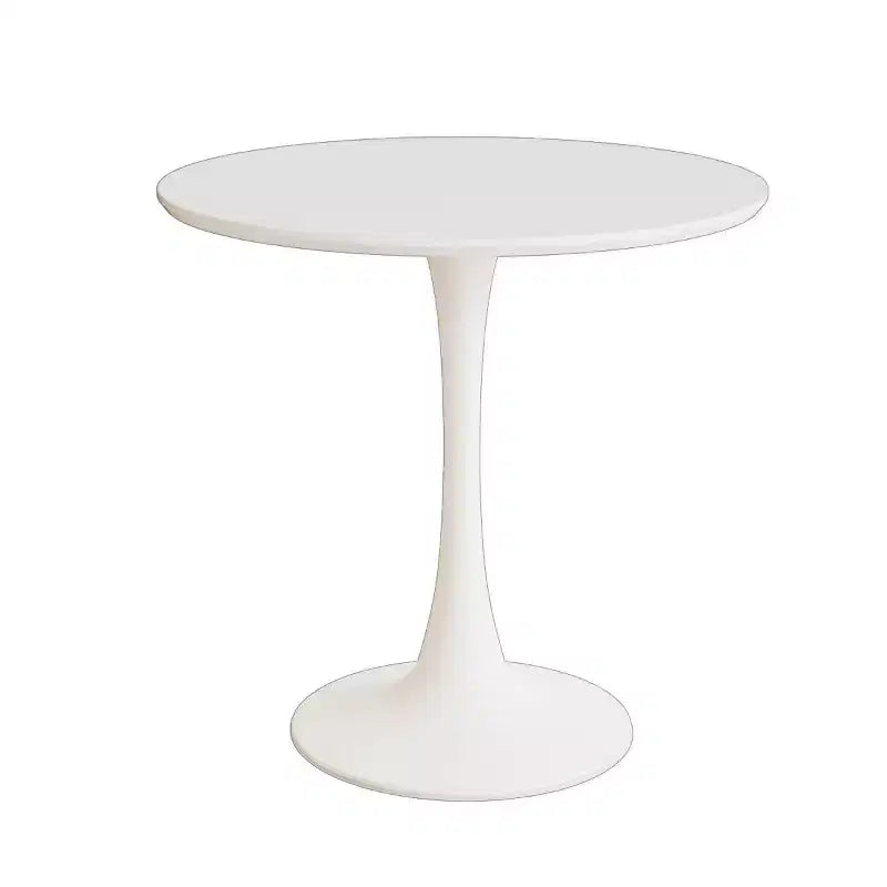 Table à manger ronde de 80 cm, petite table de cuisine avec pied central, table d'appoint de style Mid-Century ou table basse pour salon ou appartement - Panipeachy