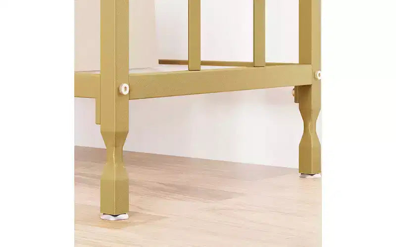 Console étroite avec 2 étagères de rangement, table d'appoint industrielle pour canapé, étagère de présentation ouverte pour couloir, salon, foyer, bureau, chambre à coucher