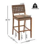 Tabourets de bar rembourrés en similicuir en bois d'hévéa contemporains Christopher Knight Home Audrey (Lot de 4)