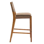 Tabourets de bar rembourrés en similicuir en bois d'hévéa contemporains Christopher Knight Home Audrey (Lot de 4)