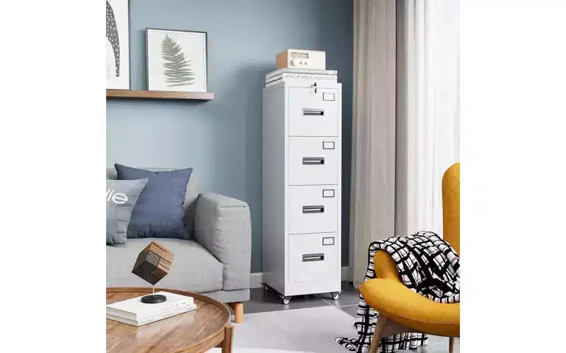 Armoire de rangement en acier robuste de 183 cm avec serrure - Étagères réglables, tringle de suspension, organisateur de rangement sécurisé pour la maison, le bureau, la chambre, le sous-sol