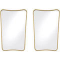 Uttermost Segundo Metal Brass 22 x 34 Wall Mirrors Set of 2