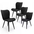 GDFStudio Atherton Faux Leather Upholstered Dining Chairs( Set of 4)