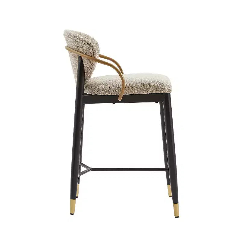 Christopher Knight Home Anan Tabourets de comptoir rembourrés en métal moderne (lot de 2)