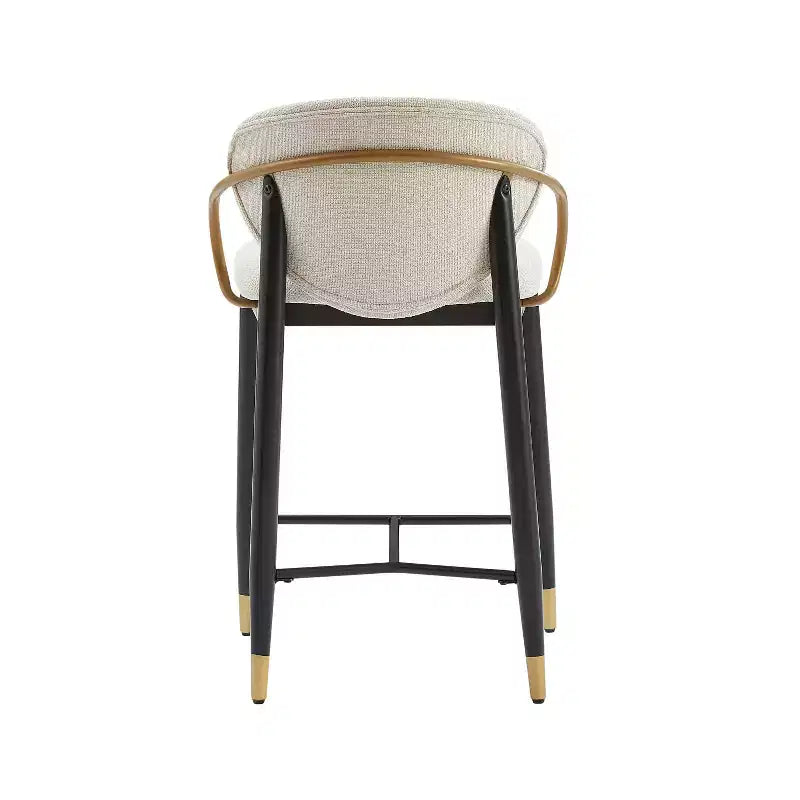 Christopher Knight Home Anan Tabourets de comptoir rembourrés en métal moderne (lot de 2)