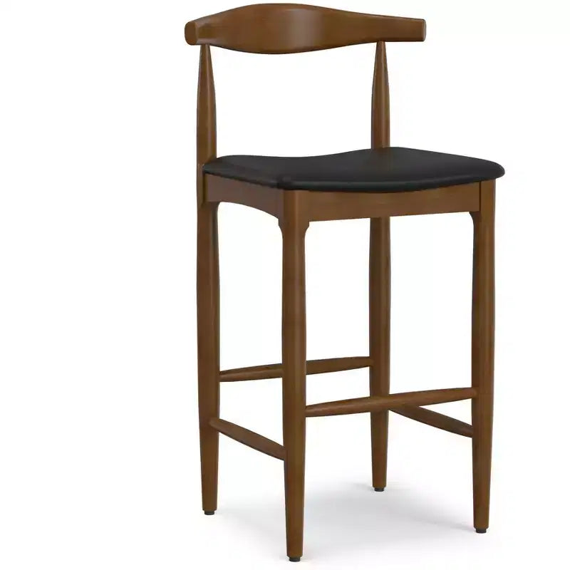 Tabouret de bar Angela Mid Century Modern en similicuir, entièrement assemblé