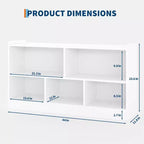 Organisateur de rangement de jouets en bois, rangement à 5 compartiments pour salle de classe pour organiser livres et jouets, étagère simple pour salle de jeux