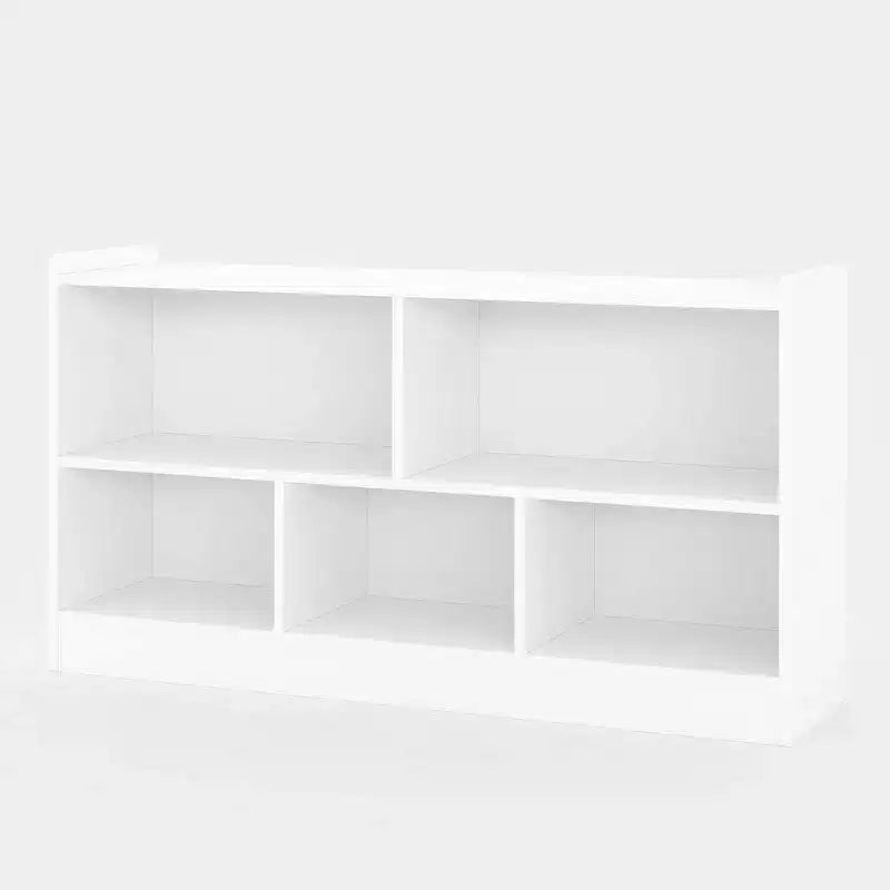 Organisateur de rangement de jouets en bois, rangement à 5 compartiments pour salle de classe pour organiser livres et jouets, étagère simple pour salle de jeux