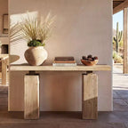 Table console piédestal en orme massif recyclé Jennifer Taylor Home Calder 45
