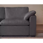 Canapé d'angle modulable Dyonery Oversized Cloud pour salon, canapé confortable en duvet à assise large et profonde, cadre en bois massif, assemblage sans outils