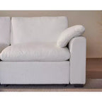 Canapé d'angle modulable Dyonery Oversized Cloud pour salon, canapé confortable en duvet à assise large et profonde, cadre en bois massif, assemblage sans outils