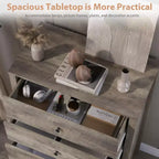 Commode de rangement à 5 tiroirs en bois pour chambre à coucher, commode moderne et simple avec tiroirs profonds pour salon, couloir, entrée