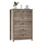 Commode de rangement à 5 tiroirs en bois pour chambre à coucher, commode moderne et simple avec tiroirs profonds pour salon, couloir, entrée