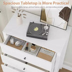 Commode de rangement à 5 tiroirs en bois pour chambre à coucher, commode moderne et simple avec tiroirs profonds pour salon, couloir, entrée