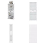 Hitow Bibliothèque Présentoir Autoportante avec Éclairage RGB 7 Couleurs + Portes/Étagères en Verre Transparent Grand Meuble de Rangement Bibliothèque avec Tiroir