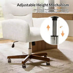 Chaise de bureau Jocelyn avec hauteur réglable et accoudoirs courbés|HULALA HOME