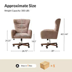 Chaise de bureau Jocelyn avec hauteur réglable et accoudoirs courbés|HULALA HOME