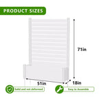 MAYEERTY 67x28x15 pouces Meuble de Rangement sur Pied en Grain de Bois Blanc avec 4 Portes en Bois Massif pour Salon