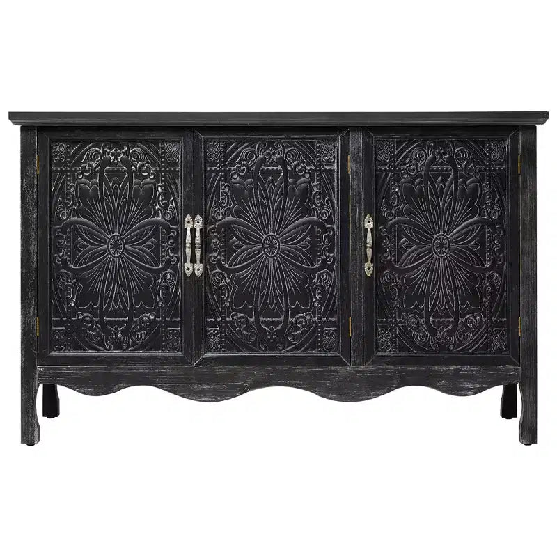 Meuble d'appoint 3 portes avec étagères réglables