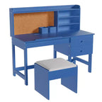 Acekool Kids Study Desk and Chair Set with Hutch Tilting Desktop and Storage for Bedroom Home School