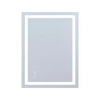 SUMERAIN Miroir de vanité mural 24x32 en verre trempé, miroir de salle de bain moderne anti-buée ETL, LED 3 couleurs