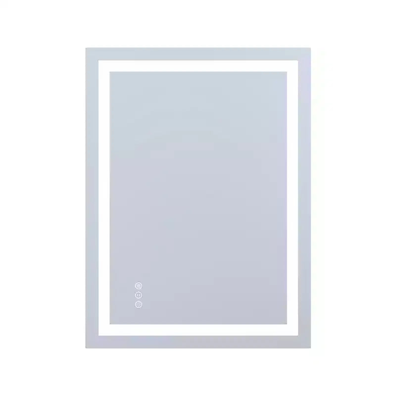 SUMERAIN Miroir de vanité mural 24x32 en verre trempé, miroir de salle de bain moderne anti-buée ETL, LED 3 couleurs