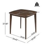 Table de comptoir carrée moderne en bois d'hévéa Lukas par Christopher Knight Home avec bord incurvé