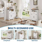 Ensemble de 2 placards de rangement pour salle de bain, Organisateur de style ferme pour salle de bain, cuisine, salon, entrée