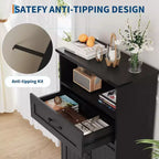 Ensemble de 2 placards de rangement pour salle de bain, Organisateur de style ferme pour salle de bain, cuisine, salon, entrée