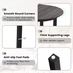 Costway Table à Manger en Bois 43'' avec Pieds en Bois d'Hévéa pour 2-4 Personnes Charge 118 kg