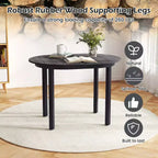 Costway Table à Manger en Bois 43'' avec Pieds en Bois d'Hévéa pour 2-4 Personnes Charge 118 kg