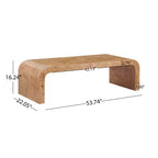 Table basse Christopher Knight Home Arden, moderne, avec cascade et bords incurvés