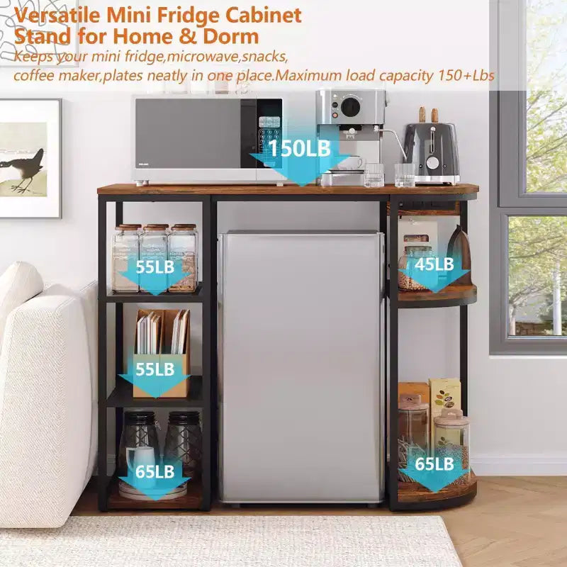 Support de mini-réfrigérateur avec étagère de rangement