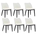 Ensemble de chaises de salle à manger modernes en tissu, chaises rembourrées avec pieds en bois, pour salle à manger et salon