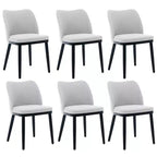 Ensemble de chaises de salle à manger modernes en tissu, chaises rembourrées avec pieds en bois, pour salle à manger et salon