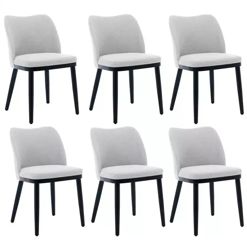 Ensemble de chaises de salle à manger modernes en tissu, chaises rembourrées avec pieds en bois, pour salle à manger et salon