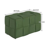 GDFStudio Valerie Pouf rectangulaire en velours côtelé tissé