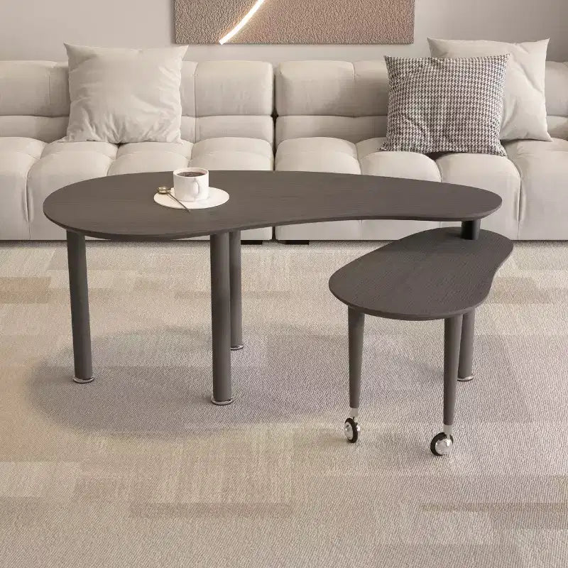 Table basse moderne Ora Maison avec pieds en bois massif et rallonge coulissante pour salon