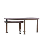 Table basse moderne Ora Maison avec pieds en bois massif et rallonge coulissante pour salon