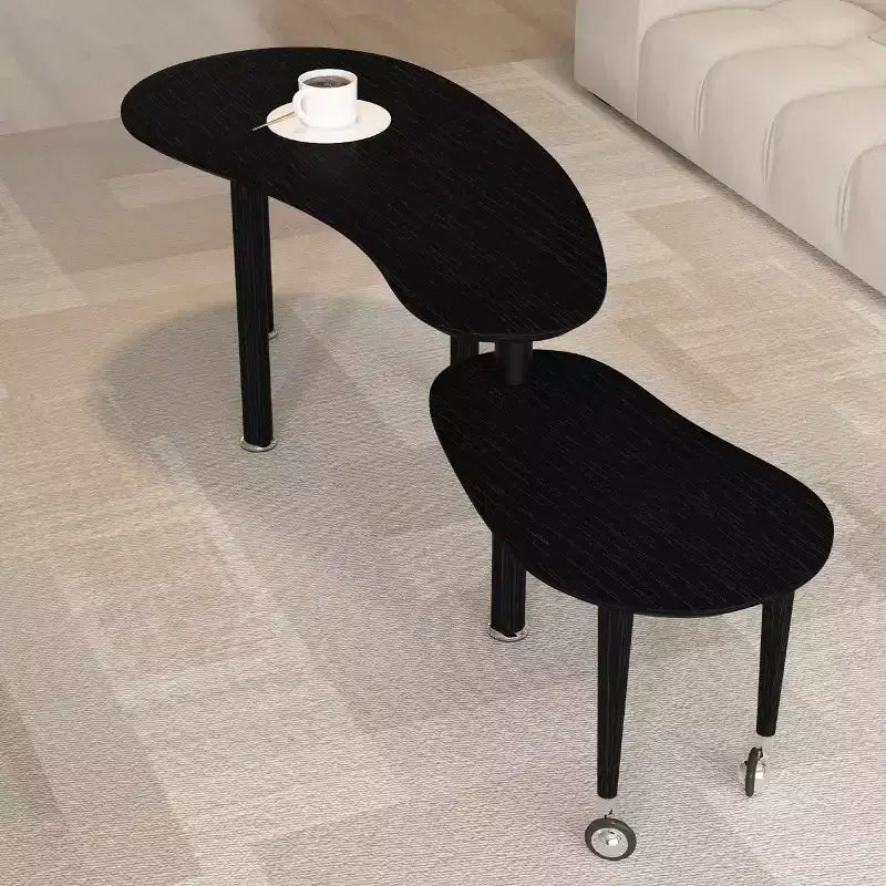 Table basse moderne Ora Maison avec pieds en bois massif et rallonge coulissante pour salon