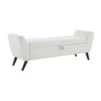 Banc de rangement capitonné GDFStudio Rupert Modern de 152 cm avec compartiment caché