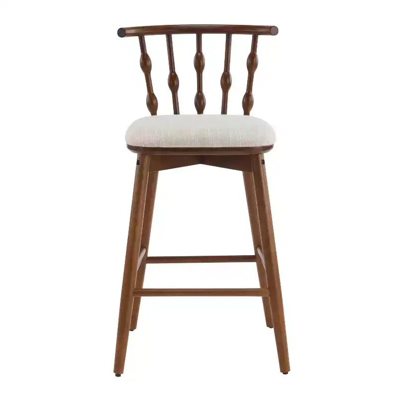 Tabourets de bar ModernLuxe (lot de 2/4), tabourets de comptoir à dossier en fuseau de style Mid-Century avec siège rembourré, tabourets de cuisine modernes pour îlot central