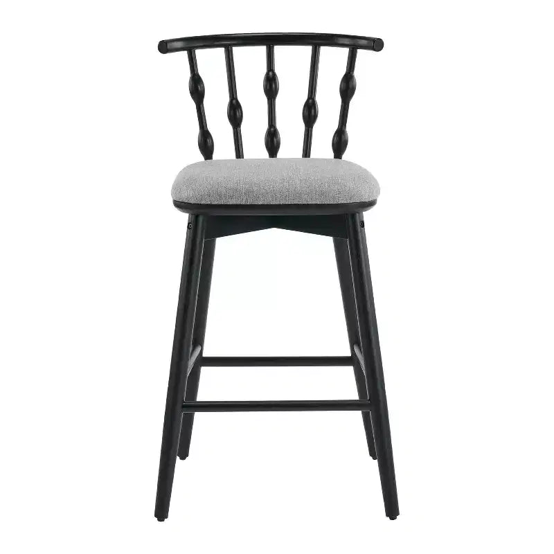 Tabourets de bar ModernLuxe (lot de 2/4), tabourets de comptoir à dossier en fuseau de style Mid-Century avec siège rembourré, tabourets de cuisine modernes pour îlot central