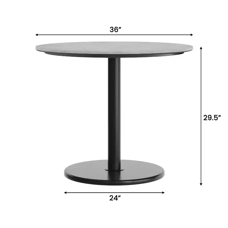 Plateau de table Flash Furniture Acadia avec technologie HPL TopGuard et base de hauteur de table