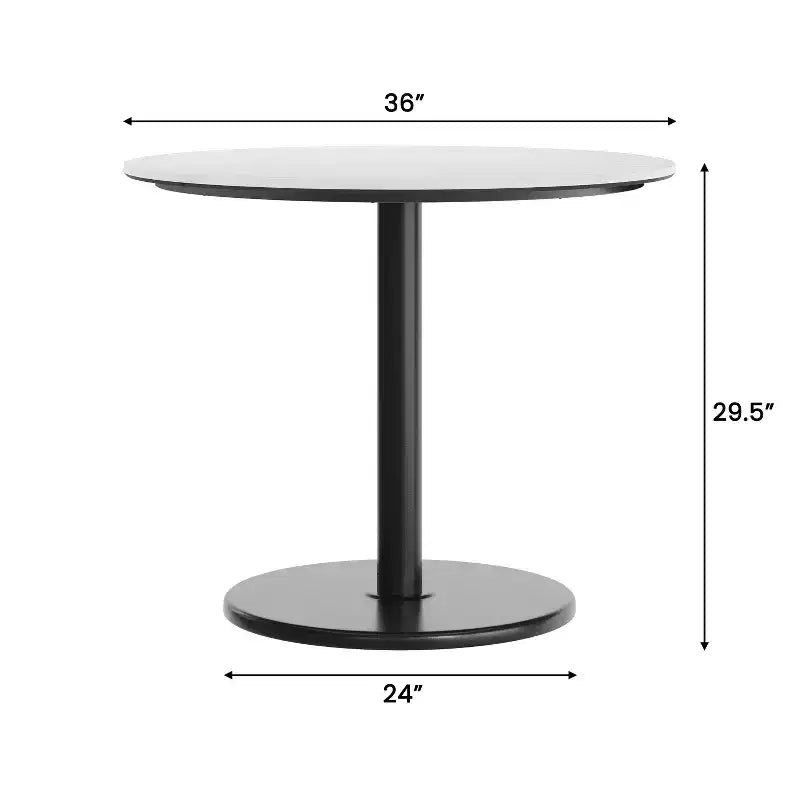 Plateau de table Flash Furniture Acadia avec technologie HPL TopGuard et base de hauteur de table