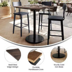 Plateau de table Flash Furniture Acadia avec technologie HPL TopGuard et base hauteur bar