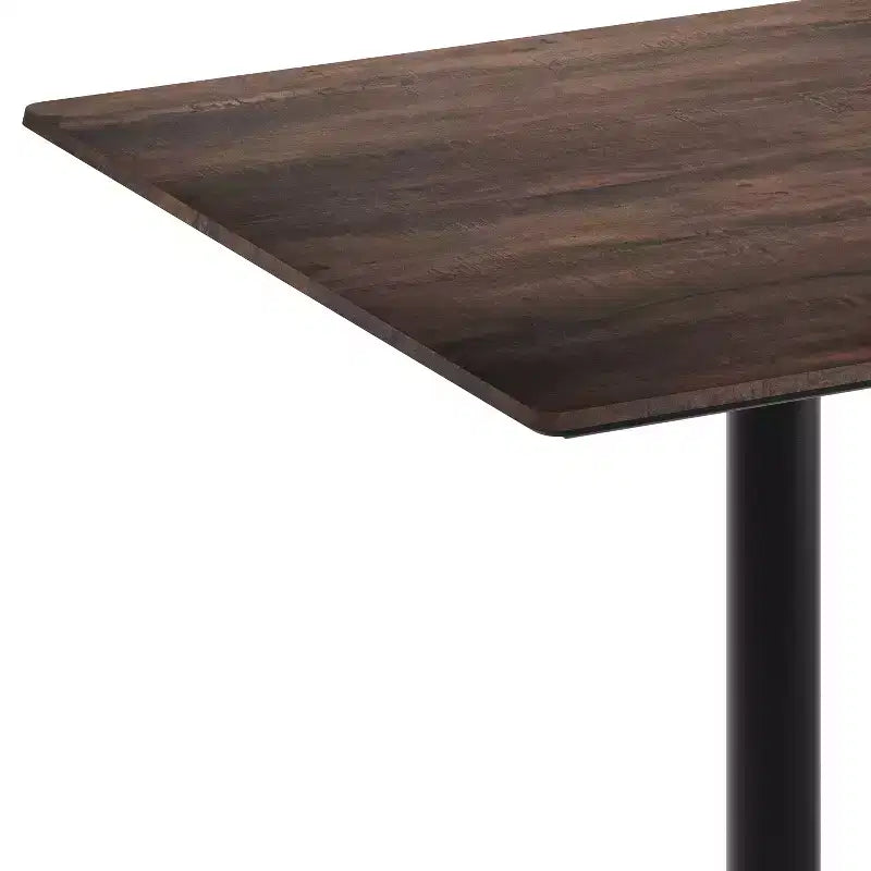 Plateau de table Flash Furniture Acadia avec technologie HPL TopGuard et base hauteur bar