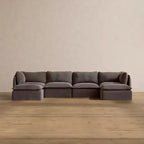 Anabei Modular Washable 4-Seater U-Sectional Sofa | Memorix+ Seat & Contour Pillow