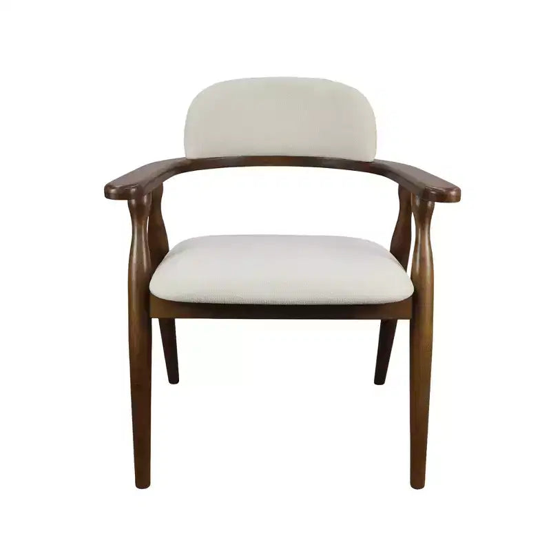 Christopher Knight Home Cedric Chaises de salle à manger rembourrées en bois d'hévéa de style fermier avec dossier incurvé (lot de 2)